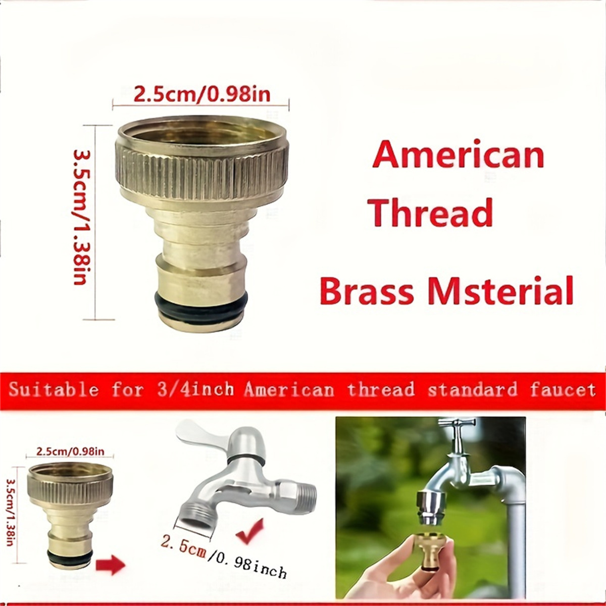 3/4 inch Threaded Garden Water - Compression Fitting Brass 리뷰 및 가격