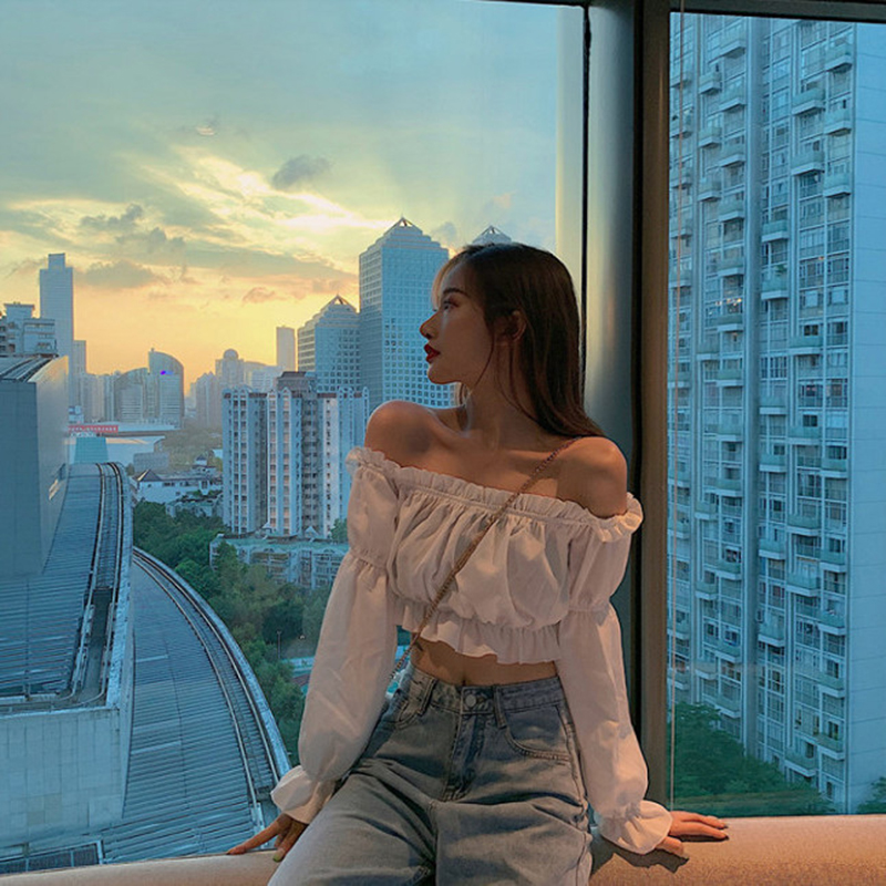 Women Top Sexy Blouse Off Shou - Pipe Bending Spring 리뷰 및 가격