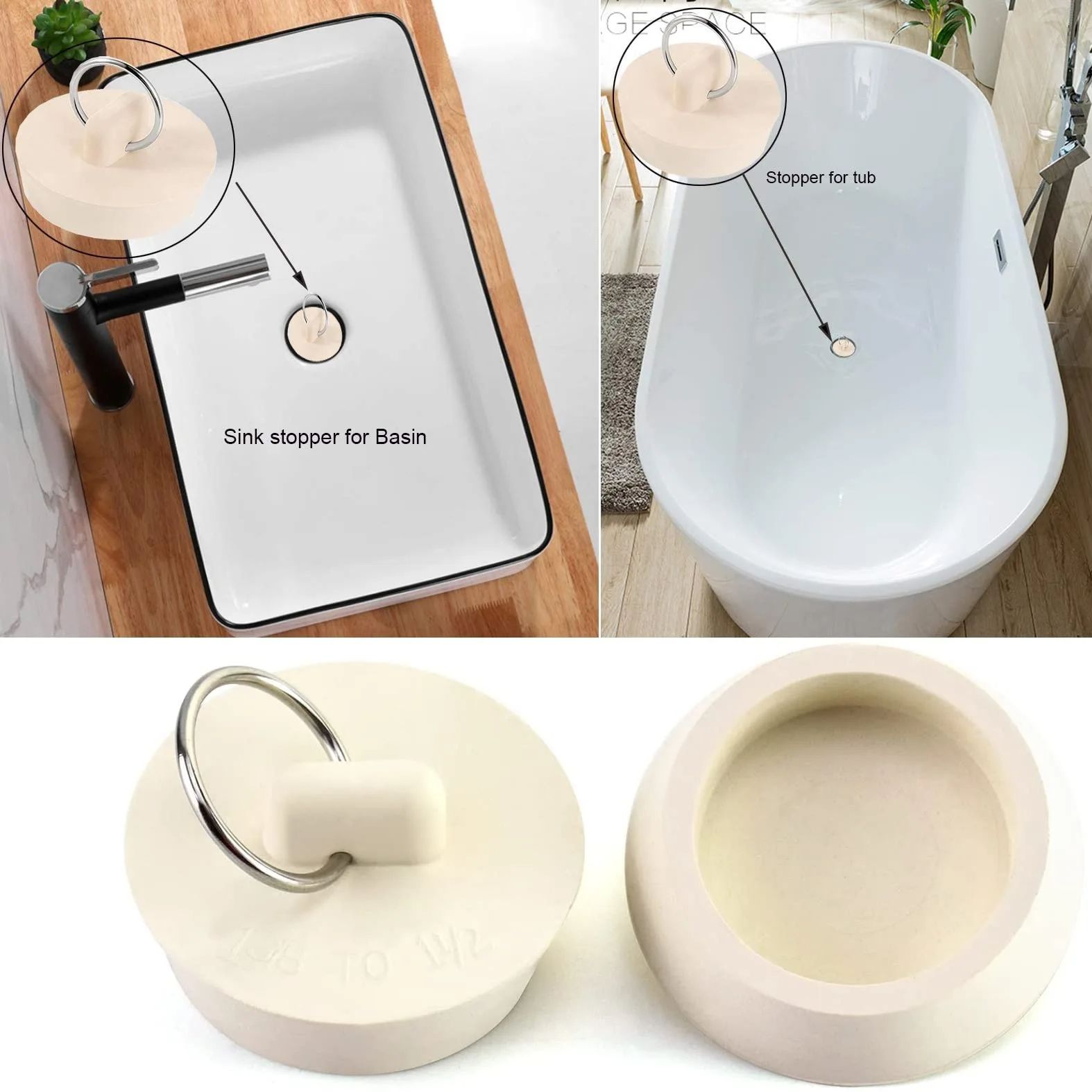 1pcs Rubber Round Tub Stopper  - Drain Pipe Clip 리뷰 및 가격