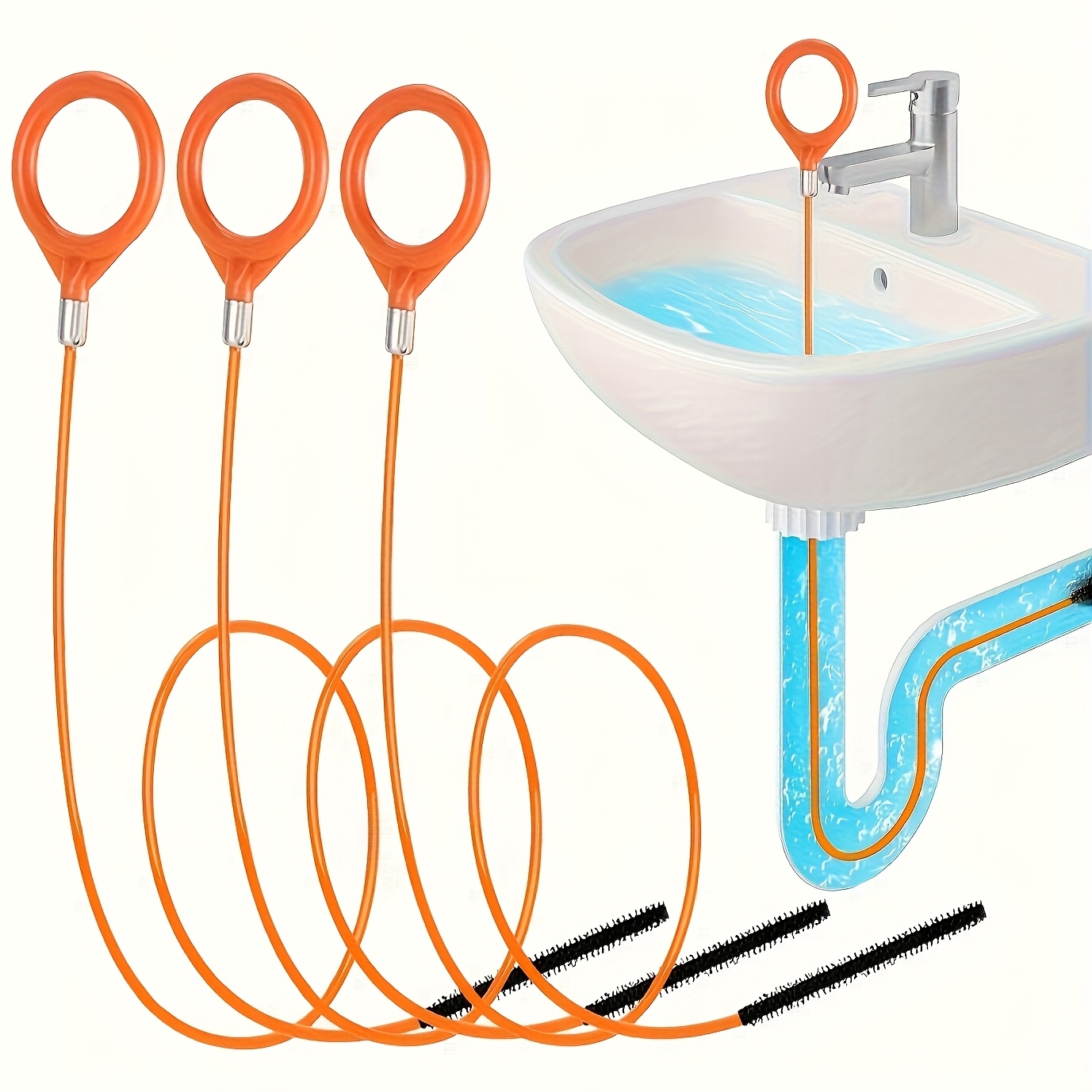 Sink Snake Hair Remover Tool,  - Drain Snake Flexible 리뷰 및 가격