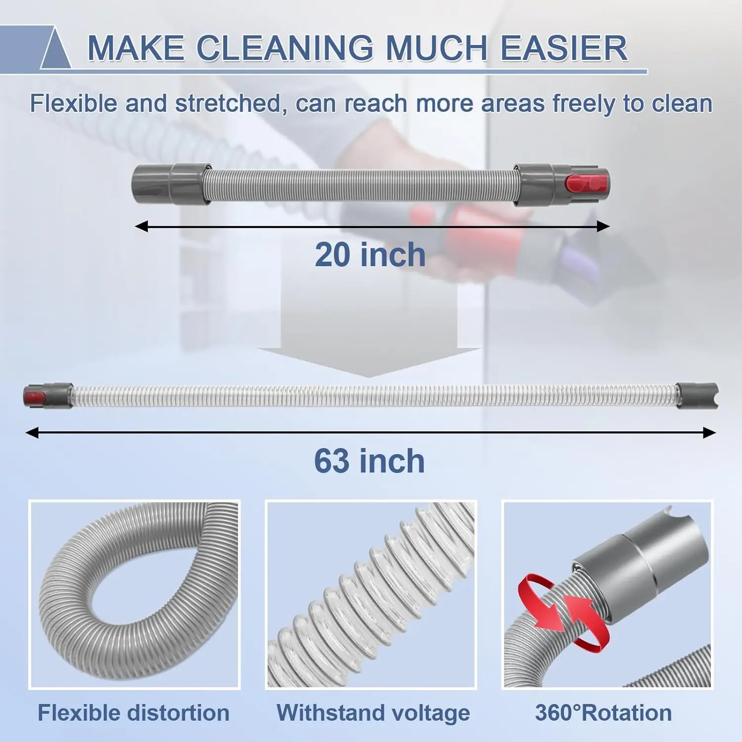 For Dyson V7 V8 V10 V11 V15 Va - Flexible Hose Braided 리뷰 및 가격