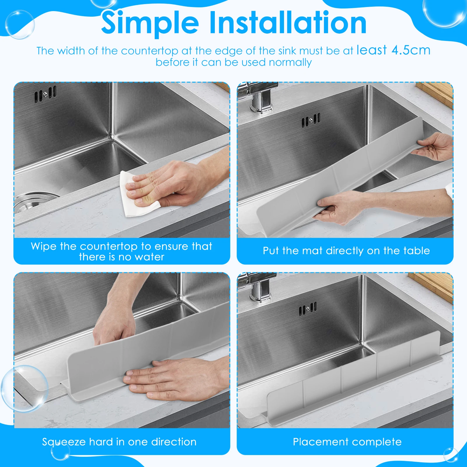 Silicone Sink Splash Guard Kit - Silicone Tap Washer 리뷰 및 가격