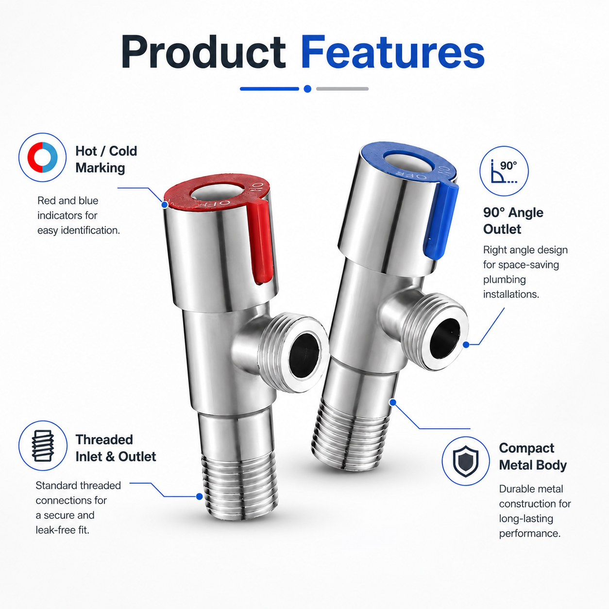 Stainless Steel Hot Cold Inlet - Toilet Fill Valve 리뷰 및 가격