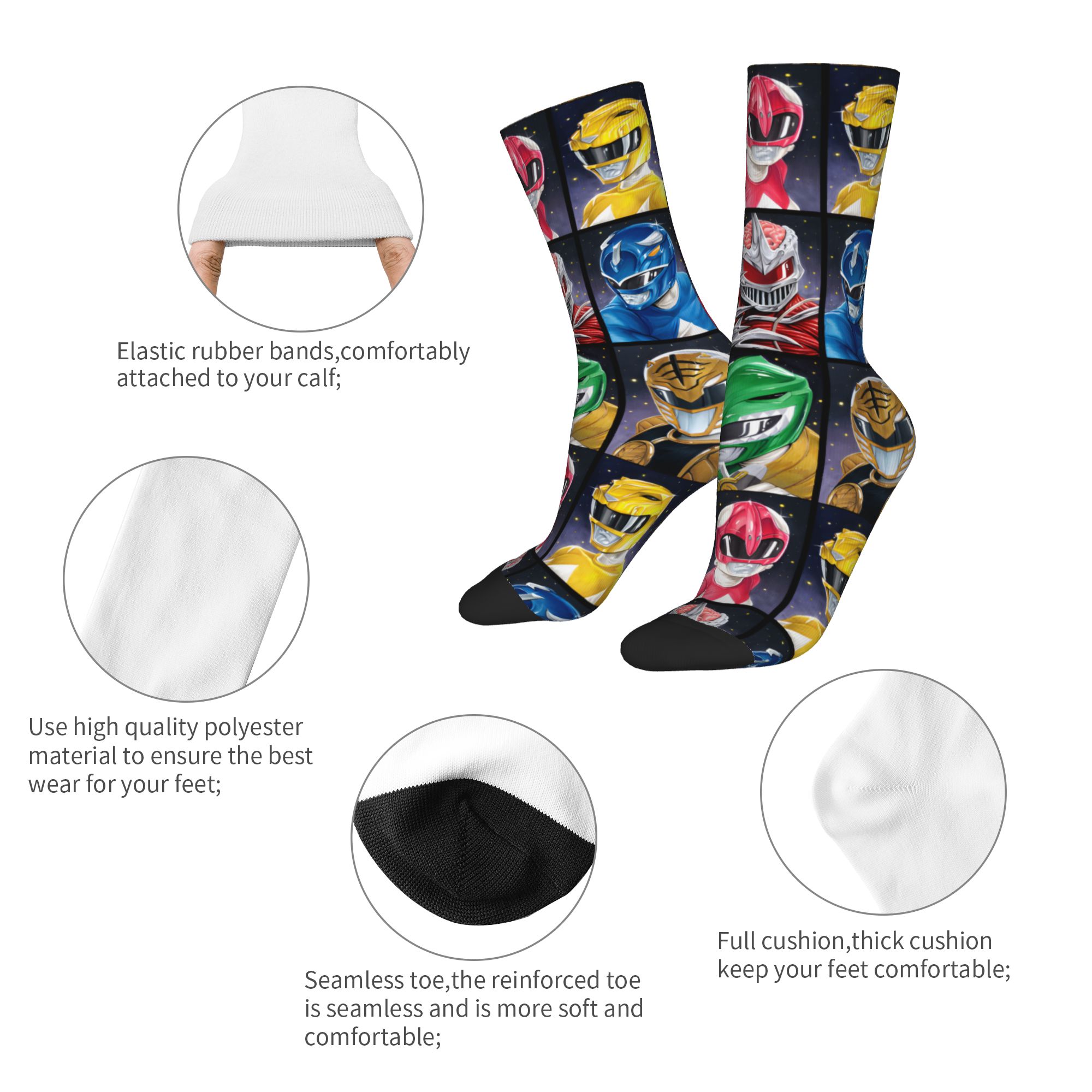 Power R-Ranger 90s Socks Men's - Pipe Bending Spring 리뷰 및 가격