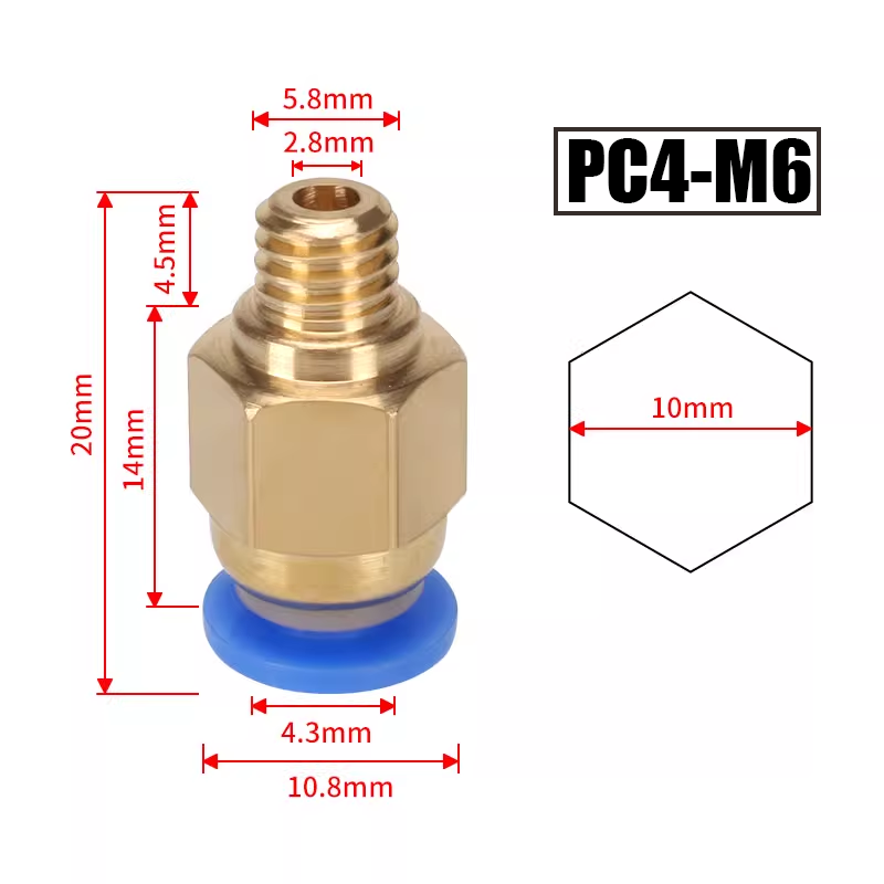 10Pcs/Lot PC4-M6 PC4-01 Quick  - Ptfe Tape Thread 리뷰 및 가격